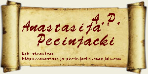Anastasija Pecinjački vizit kartica